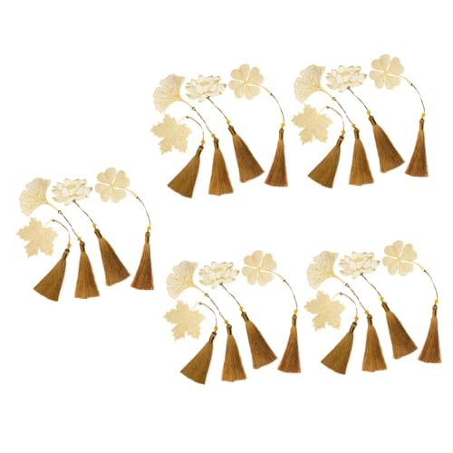 SHINEOFI 5 Sätze Lesezeichen Bücher Sprout Fringe Buchliebhaber Liste Büroklammer Buchmarker Für Leser Markierungen Marker Vierte Basteln Lesegeschenke Herbst Aufkleber 4 Stücke * 5 von SHINEOFI