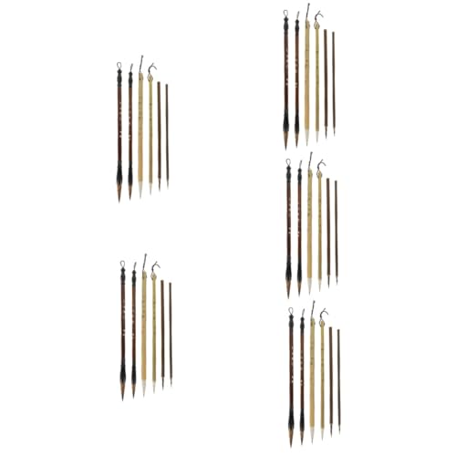 SHINEOFI 5 Sätze Pinselset Traditionelle Kalligrafie Bußgeld Gliederung Malen Tintenpinsel Kalligraphie Set Kalligrafie Set Japanische Kunstbedarf Pinsel Für Kalligrafie Nylon 6 Stücke * 5 von SHINEOFI