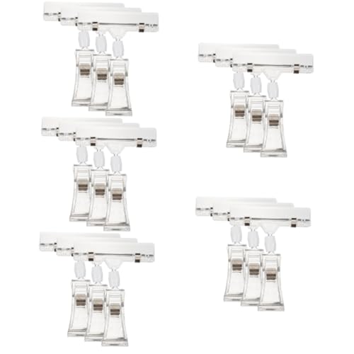 SHINEOFI 5 Sätze Rotierender Preisordner Stand Doppelseitige Clips Inhaber Karte Drehklammern Drehbar Einseitig Einstellbar Doppelt Preisschildhalter Transparent Plastik 3 Stück * 5 SHINEOFI 5 Sätze Rotierender Preisordner Stand Doppelseitige Clips Inhaber Karte Drehklammern Drehbar Einseitig Einstellbar Doppelt Preisschildhalter Transparent Plastik 3 Stück * 5 von SHINEOFI