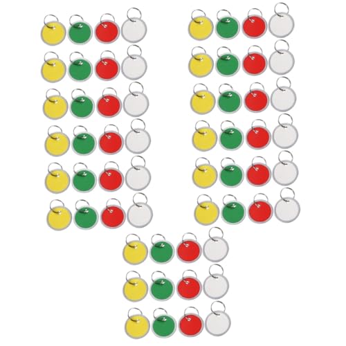 SHINEOFI 5 Sätze Runde Karte Kofferanhänger Gepäck Tragbare Schlüsseletiketten Schlüsselmarkierer Schlüsselmarkierung Kompakte Label-tags Schlüsselanhänger Mit Etiketten Papier 50 Stück * 5 von SHINEOFI