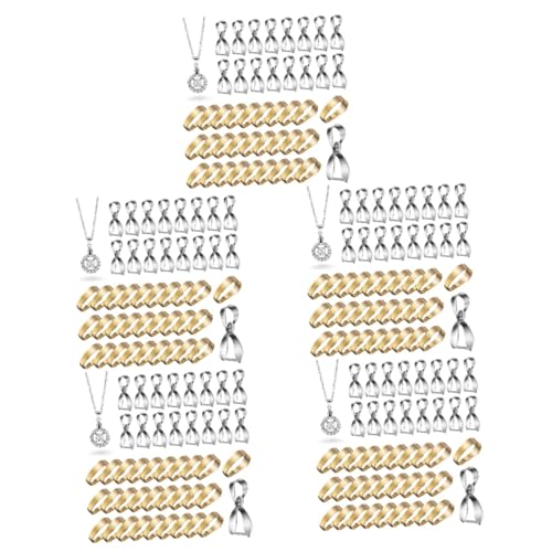 SHINEOFI 5 Sätze Schmuck Herstellen Schmuckherstellung Anhänger Zubehör Diy Schmuckzubehör Finden Halskette Anhang Schnappverschlussbügel Kettenverbinder Metall Messing 100 Stück * 5 von SHINEOFI