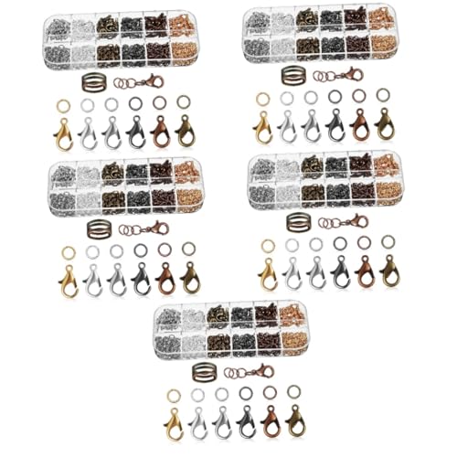 SHINEOFI 5 Sätze Schmuckverschlüsse Und Verschlüsse Silber Bausatz Schmuckbefund Perlen Schmuckzubehör Haken Klein Herstellung Ringe Schließe Schlüssel Für Ergebnisse Schüttgut Kupfer SHINEOFI 5 Sätze Schmuckverschlüsse Und Verschlüsse Silber Bausatz Schmuckbefund Perlen Schmuckzubehör Haken Klein Herstellung Ringe Schließe Schlüssel Für Ergebnisse Schüttgut Kupfer von SHINEOFI