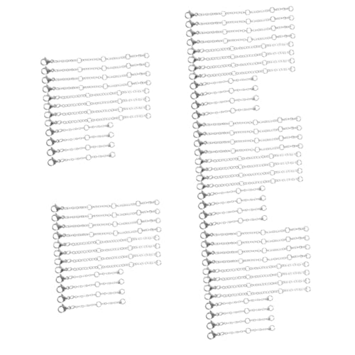 SHINEOFI 5 Sätze Silber Halskette Extender Kettenverlängerungen Schmuckverlängerungen Für Halsketten Schmuck Herstellen Schmuckherstellung Halskette Kettenverlängerung 30 Stück * 5 von SHINEOFI
