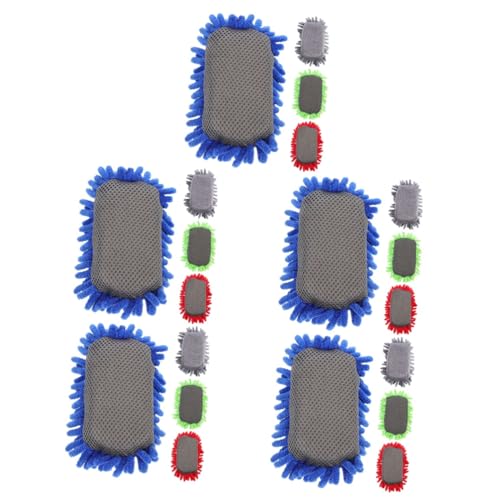 SHINEOFI 5 Sätze Staubreinigungsschwamm Whiteboard-zubehör Tragbarer Trockenlöscher Tafellöscher Für Radiergummis Für Weiße Tafeln Radiergummis Fürs Büro Chenille 4 Stücke * 5 von SHINEOFI