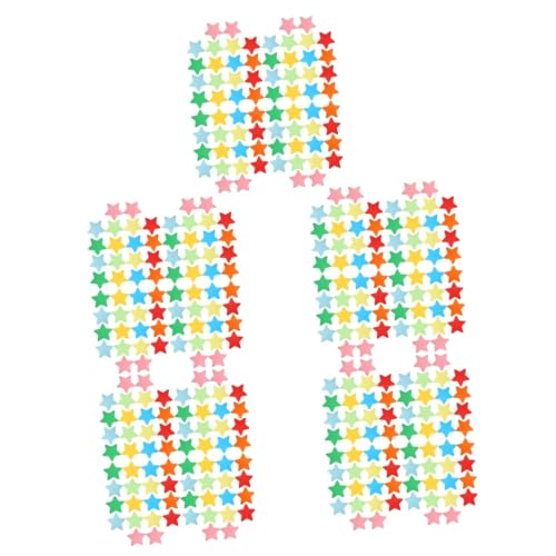 SHINEOFI 5 Sätze Sternpapierschneiden Buntes Sternenpapier Papierausschnitte in Hellen Farben Pinnwand Dekorationen Papiergeschnittene Dekorationen Papiersterne Ausschneiden 180 Stück * 5 von SHINEOFI