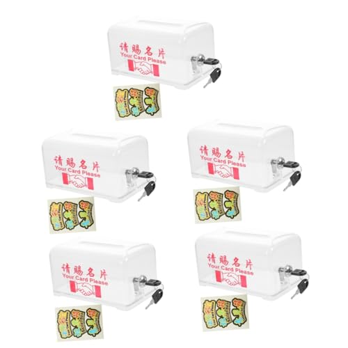 SHINEOFI 5 Sätze Tipp Sammlung Von Visitenkarten Firmenkarten Sammlung Visitenkartenetui Kartenhalter Für Die Konferenz Büro Wahlurne Koffer Mit Schloss Schreibtisch Plastik Transparent SHINEOFI 5 Sätze Tipp Sammlung Von Visitenkarten Firmenkarten Sammlung Visitenkartenetui Kartenhalter Für Die Konferenz Büro Wahlurne Koffer Mit Schloss Schreibtisch Plastik Transparent von SHINEOFI
