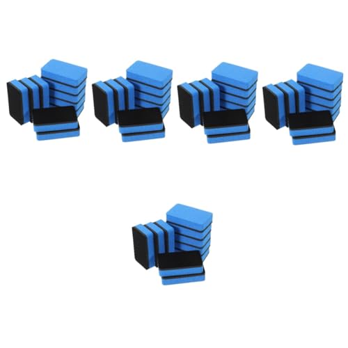 SHINEOFI 5 Sätze Tragbarer Trockenlöscher Wischen Wischtücher Für Weiße Tafeln Löschbar Radiergummi Whiteboard-reiniger Tafelgitter Für Whiteboard-zubehör Magnet Blue 10 Stück * 5 von SHINEOFI