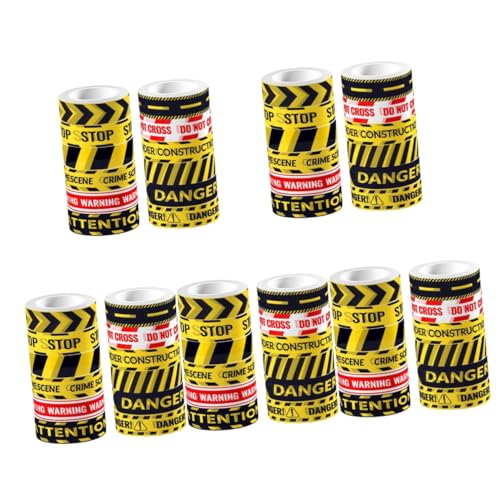 SHINEOFI 5 Sätze Transparentes Klebeband Sammelalbum Vorsichtsband Plakatband Warnung Uv Aufkleber Scrapbooking Dekoratives Washi Tape Notizbuch Diy Washi Tape 12 Rollen * 5 von SHINEOFI