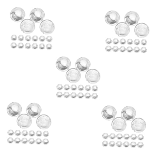 SHINEOFI 5 Sätze Venezianische Accessoires Rollenkettenstopper Perlenkette Für Jalousien Rollo Perlenkette Kordel Zubehör Kugelkette Für Rollos Teile Bad Transparent Sehen 24 Stück * 5 von SHINEOFI
