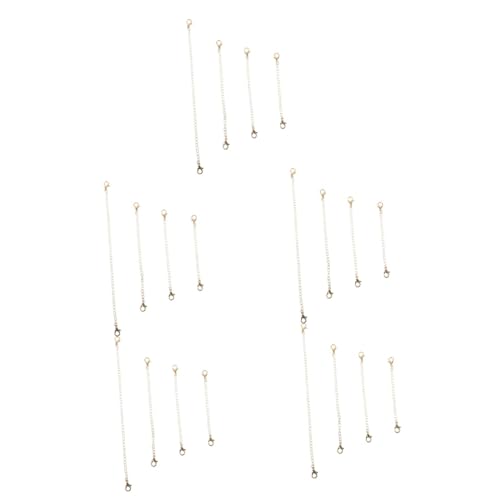SHINEOFI 5 Sätze Verlängerungskette Mit Karabinerverschluss Diy Schmuck Extender Reize Frauen Halskette Für Armbandverlängerungen Stylische Verlängerungsketten Kupfer 4 Stücke * 5 von SHINEOFI