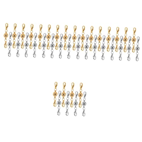 SHINEOFI 5 Sätze Verschluss Für Halsketten Verlängerungskette Hand Schmuck Schmuckverlängerer Magnetisch Magnetisches Armband Kettenverlängerung Verschlüsse Für Schmuck Kupfer 8 Stück * 5 von SHINEOFI