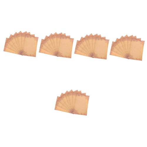 SHINEOFI 5 Sätze Vintage Briefpapier Briefschreiben Pergament Schreibwaren Dekorativ Schreibpapier Pastellpapier Stationäres Papier Kalligraphie Papier Für Briefe 8 Blätter * 5 von SHINEOFI