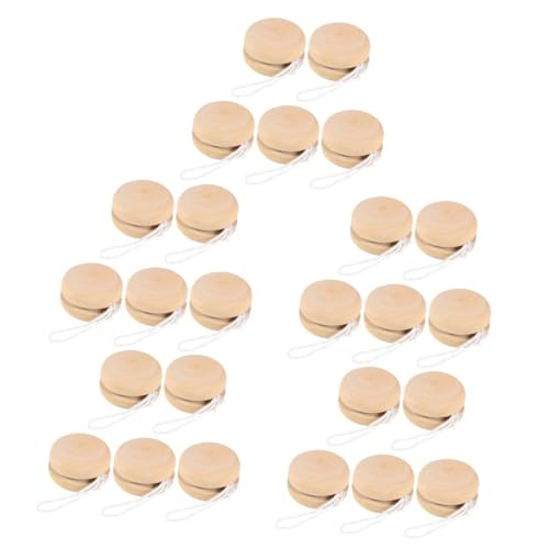 SHINEOFI 5 Sätze Yoyo-Ball Trick Kleinkinder Jo-jo Für Party Holzspielzeug Für Auto Jo-jo-bälle Zeichnen Holzbälle Selber Machen Hölzern 5 Stücke * 5 von SHINEOFI