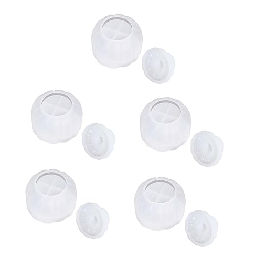 SHINEOFI 5 Sets DIY Klebeform Kürbis Aufbewahrungsbox Silikonform Kreative Aufbewahrungsbox Halloween Glasform Kürbisbehälterform Formen Kürbis Aufbewahrungsform Bonbonglas DIY von SHINEOFI