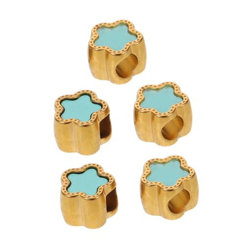 SHINEOFI 5 Stück Cartoon Spacer Perlen Sternform Diy -perlen Ohrringe Sternperlen Halskette Sternformperlen Abstandsperlen Zur Schmuckherstellung Himmelblau Rostfreier Stahl SHINEOFI 5 Stück Cartoon Spacer Perlen Sternform Diy -perlen Ohrringe Sternperlen Halskette Sternformperlen Abstandsperlen Zur Schmuckherstellung Himmelblau Rostfreier Stahl von SHINEOFI