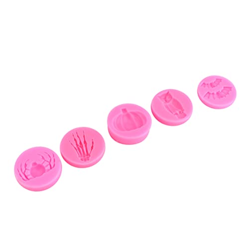 SHINEOFI 5 Stück Epoxid-Silikonform Dekorationen Halloween-Süßigkeitsformen Schmuckform Halloween-Schokoladenform Formen für Epoxidharz Halloween-Silikonform Halloween-Formen Kieselgel Rosa von SHINEOFI