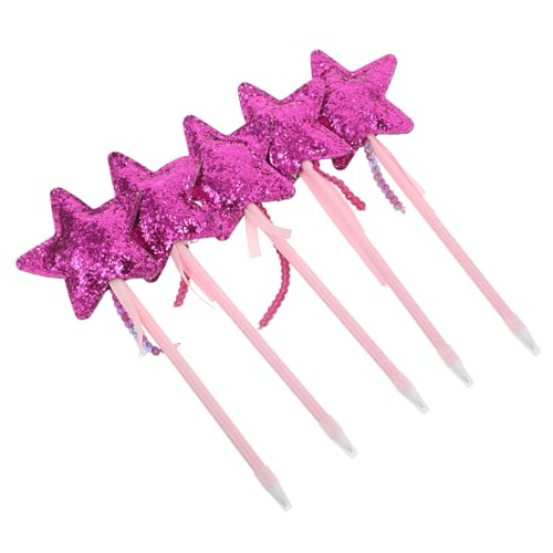 SHINEOFI 5 Stück Glitter Star Kugelschreiber mit Weichem Pu-griff Glitzerndes Design Zuverlässiger Kugelschreiber für Schüler Kreatives Schreibset für Schule Büro Geschenke von SHINEOFI