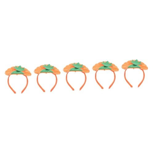 SHINEOFI 5 Stück Halloween-Kürbis-Stirnband frauen kopfschmuck Erwachsene Orange halloween haarschmuck haarschmuck halloween Haarpflegezubehör Stirnband im Halloween-Stil Stoff von SHINEOFI