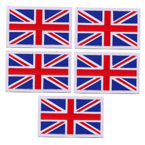 SHINEOFI 5 Stück Handbestickte Uk Flaggen Aufnäher DIY Nähapplikationen mit Britischem Union Jack Motiv zum Verzieren von Rucksäcken Kleidung und Hüten Einfach zu Befestigen SHINEOFI 5 Stück Handbestickte Uk Flaggen Aufnäher DIY Nähapplikationen mit Britischem Union Jack Motiv zum Verzieren von Rucksäcken Kleidung und Hüten Einfach zu Befestigen von SHINEOFI