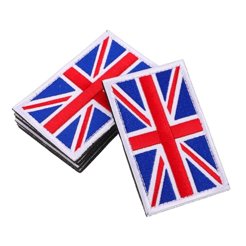 SHINEOFI 5 Stück Handbestickte Uk Flaggen Aufnäher mit Haken und Schlaufenverschluss Langlebige Stoffapplikationen für Rucksäcke Kleidung Hüte zum Aufnähen und DIY Verzieren SHINEOFI 5 Stück Handbestickte Uk Flaggen Aufnäher mit Haken und Schlaufenverschluss Langlebige Stoffapplikationen für Rucksäcke Kleidung Hüte zum Aufnähen und DIY Verzieren von SHINEOFI