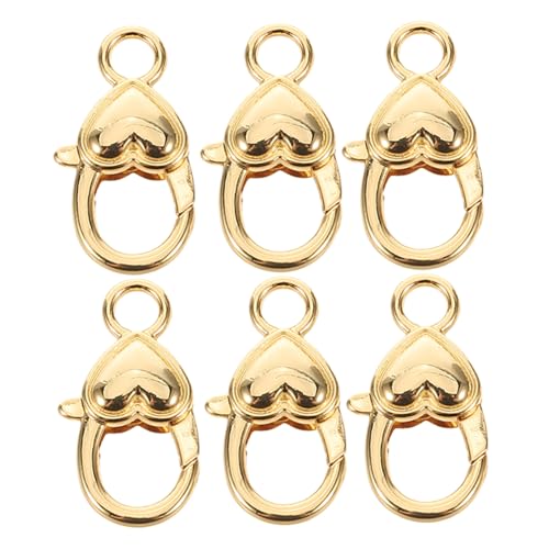 SHINEOFI 5 Stück Herz Karabinerverschlüsse Herz Karabinerverschlüsse Aus Metall Für Die Herstellung Von Halsketten Armbändern Und Schlüsselanhängern SHINEOFI 5 Stück Herz Karabinerverschlüsse Herz Karabinerverschlüsse Aus Metall Für Die Herstellung Von Halsketten Armbändern Und Schlüsselanhängern von SHINEOFI