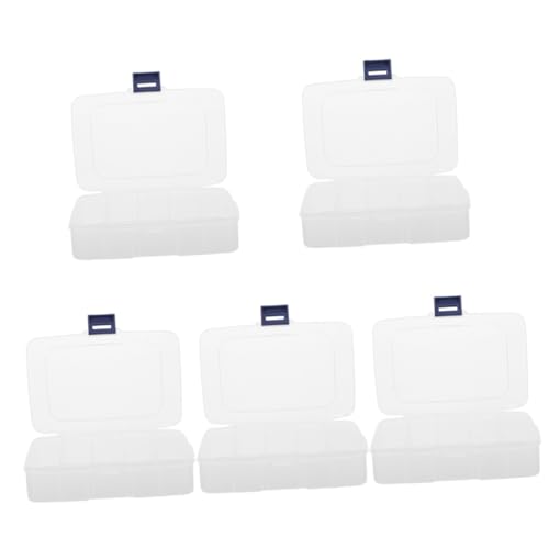 SHINEOFI 5 Stück Kompakte Aufbewahrungsbox für Sägeblätter Sortierbox Robustem mit Fächern für Hobby Transparente für Kleinteile und Zubehör von SHINEOFI