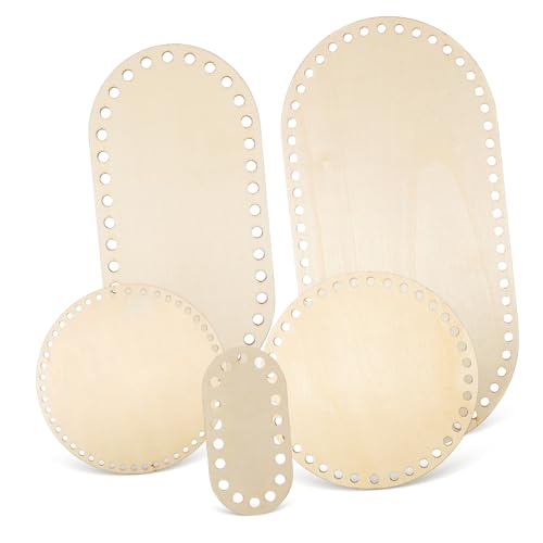 SHINEOFI 5 Stück Korbboden aus Massivem Holz Glatt Geschliffen Robust für Häkelkörbe und DIY Basteln Oval Rund mit Natürlicher Holzoptik für Formstabilität und Vielseitige Verwendung SHINEOFI 5 Stück Korbboden aus Massivem Holz Glatt Geschliffen Robust für Häkelkörbe und DIY Basteln Oval Rund mit Natürlicher Holzoptik für Formstabilität und Vielseitige Verwendung von SHINEOFI
