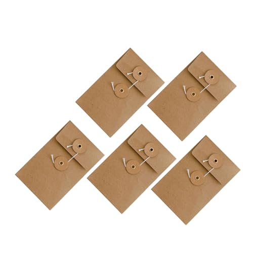 SHINEOFI 5 Stück Kraftpapier Umschläge mit Schnurverschluss für Einladungen Grußkarten und Dokumentenaufbewahrung Vielseitig und Robust für Bedarf SHINEOFI 5 Stück Kraftpapier Umschläge mit Schnurverschluss für Einladungen Grußkarten und Dokumentenaufbewahrung Vielseitig und Robust für Bedarf von SHINEOFI