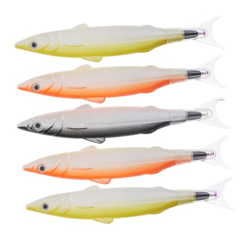 SHINEOFI 5 Stück Kugelschreiber Bürobedarf Glatte Schreibstifte Neuartige Stifte Für Kugelschreiber Kugelschreiber In Fischform Schreibwaren Einzigartige Neuartige Stifte Aus von SHINEOFI