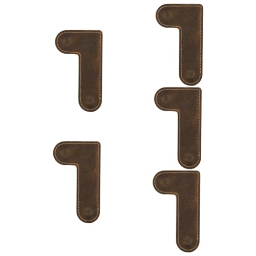 SHINEOFI 5 Stück Lesezeichen lesen bookmarks book marks magnetische lesezeichen Buchliebhaber Hände Daumen Buchhalter personalisierte Lesezeichen Buchecke Lesezeichen Pferdehaut Light Brown von SHINEOFI