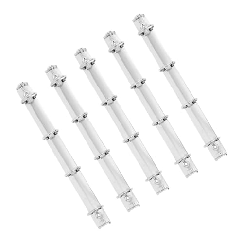 SHINEOFI 5 Stück Metallbinder Buchbindesets Smarter Ringordner Ringbuchmechaniken flexibles Bindemittel Binderückeneinlagen Basketball-Kartenordner Ringordner für lose Blätter Eisen Silver von SHINEOFI