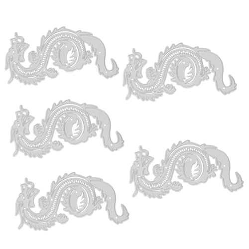 SHINEOFI 5 Stück Metallmesserform Herstellung des Schnittladens Schneidwerkzeug sterben Schablone Drachen-Stanzformen Stanzformen für zu Hause Stahl mit hohem Kohlenstoffgehalt Silver SHINEOFI 5 Stück Metallmesserform Herstellung des Schnittladens Schneidwerkzeug sterben Schablone Drachen-Stanzformen Stanzformen für zu Hause Stahl mit hohem Kohlenstoffgehalt Silver von SHINEOFI