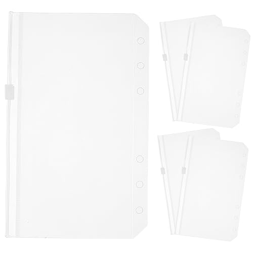 SHINEOFI 5 Stück Ordner Aufbewahrungstasche Bindemittel Taschen Behälter Lagerung Loseblatt-ordner Reisen Tasche Mit Reißverschluss Dokumentenordner Briefumschläge Dokumentenmappen Pvc von SHINEOFI