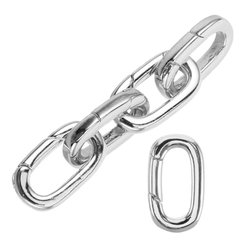SHINEOFI 5 Stück Ovale Halskettenverschlüsse aus Kupfer Federbelastete Schmuckverbinder Langlebige Karabiner für Armbänder Anhänger und Diy Schmuckherstellung Mittelgroß Silberfarben SHINEOFI 5 Stück Ovale Halskettenverschlüsse aus Kupfer Federbelastete Schmuckverbinder Langlebige Karabiner für Armbänder Anhänger und Diy Schmuckherstellung Mittelgroß Silberfarben von SHINEOFI