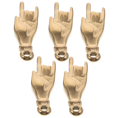 SHINEOFI 5 Stück Retro -ohrringe Anhänger Ohrring-charms Reize Anhänger Für Die Schmuckherstellung Schlüssel Schicke Ohrringanhänger Vintage Halskettenanhänger Golden Rostfreier Stahl von SHINEOFI
