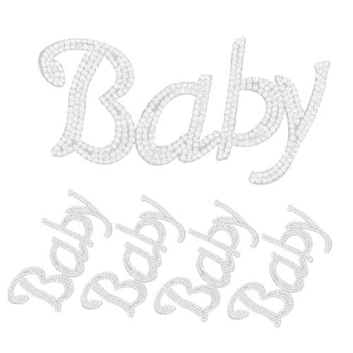 SHINEOFI 5 Stück Strass Alphabet Patches Buchstabenaufkleber Zum Aufbügeln Buchstaben Patches Für Heimwerkerarbeiten – Glitzernde Aufkleber Für Taschen Schuhe Hüte Und von SHINEOFI