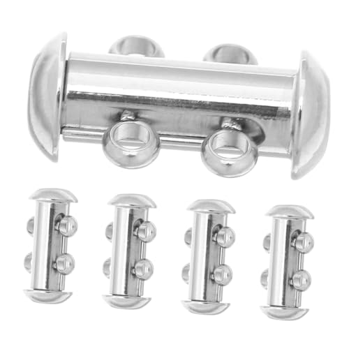 SHINEOFI 5 Stück Teiliges Edelstahl Doppelreihen Schmuckverschluss Langlebiger Rostfreier Mehrschicht-connector für DIY Armbänder und Halsketten Vielseitiger Verschluss für Tägliches Tragen SHINEOFI 5 Stück Teiliges Edelstahl Doppelreihen Schmuckverschluss Langlebiger Rostfreier Mehrschicht-connector für DIY Armbänder und Halsketten Vielseitiger Verschluss für Tägliches Tragen von SHINEOFI