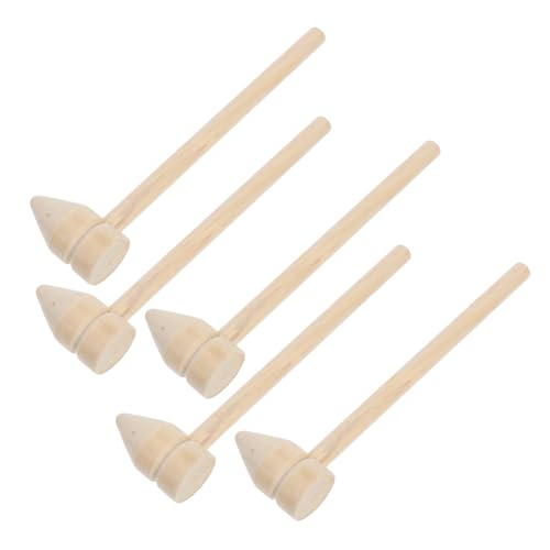 SHINEOFI 5 Stück Teiliges Holzhammer für Multifunktionales für Bauklötze Archäologie Rollenspiele und Erste Geburtstagsfeiern Sicher und Kinderfreundlich für Entwicklung von SHINEOFI