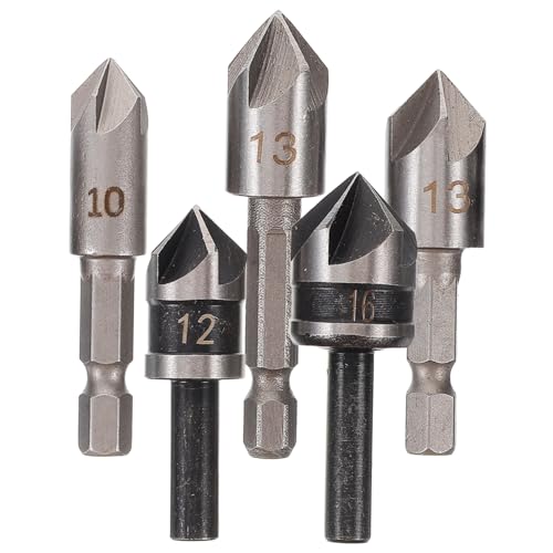 SHINEOFI 5 Stück Teiliges Kegelsenker Set für Holz und Metallbearbeitung Präzises Langlebiges Aluminiumlegierungsmaterial für Tischlerei Schrankbau und Metallverarbeitung Einfache Anwendung SHINEOFI 5 Stück Teiliges Kegelsenker Set für Holz und Metallbearbeitung Präzises Langlebiges Aluminiumlegierungsmaterial für Tischlerei Schrankbau und Metallverarbeitung Einfache Anwendung von SHINEOFI