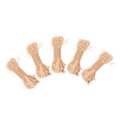 SHINEOFI 5 Stück Teiliges Natürliche Raffia Bastbänder für Floristik und DIY Bastelprojekte Naturfarbenes Papierseil zum Wickeln Dekorieren und Originelles Basteln mit Flexiblem Raffiaband SHINEOFI 5 Stück Teiliges Natürliche Raffia Bastbänder für Floristik und DIY Bastelprojekte Naturfarbenes Papierseil zum Wickeln Dekorieren und Originelles Basteln mit Flexiblem Raffiaband von SHINEOFI