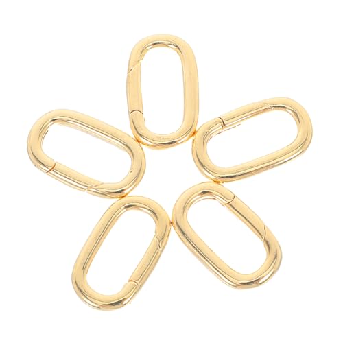 SHINEOFI 5 Stück Teiliges Ovale Karabiner Schmuckverschlüsse aus Kupfer Langlebige Federverschlüsse für Halsketten und Armbänder Sicherer Verschluss für Anhänger Leichtes Design für Diy SHINEOFI 5 Stück Teiliges Ovale Karabiner Schmuckverschlüsse aus Kupfer Langlebige Federverschlüsse für Halsketten und Armbänder Sicherer Verschluss für Anhänger Leichtes Design für Diy von SHINEOFI