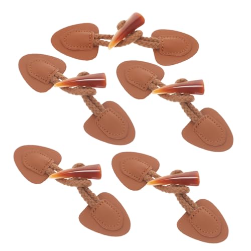 SHINEOFI 5 Stück Teiliges Pu resin knebelknöpfe mit Horn design Langlebiger Knebelverschluss für Mäntel und Jacken Robuste Nähknöpfe für Strickjacken und Outdoorbekleidung Eleganter von SHINEOFI