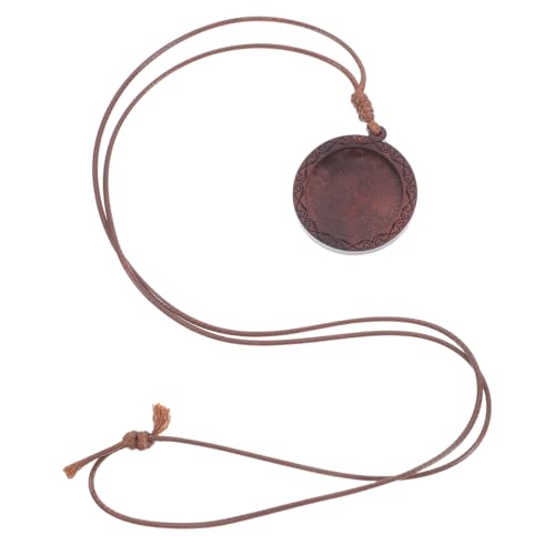SHINEOFI 5 Stück Teiliges Runde Holzanhänger Rohlinge Leere Schmuckhalter für DIY Basteln Vintage Holz Bezel Trays mit Fein Geschnitzten Kanten für Halsketten und Schmuckdekoration SHINEOFI 5 Stück Teiliges Runde Holzanhänger Rohlinge Leere Schmuckhalter für DIY Basteln Vintage Holz Bezel Trays mit Fein Geschnitzten Kanten für Halsketten und Schmuckdekoration von SHINEOFI
