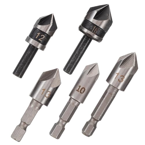 SHINEOFI 5 Stück Teiliges Senkbohrer Set für Holz und Präzise Bohrsenker mit Tiefenanschlag für Holzverarbeitung und Metallbearbeitung Professionelles Design für Exakte Kantenbearbeitung SHINEOFI 5 Stück Teiliges Senkbohrer Set für Holz und Präzise Bohrsenker mit Tiefenanschlag für Holzverarbeitung und Metallbearbeitung Professionelles Design für Exakte Kantenbearbeitung von SHINEOFI