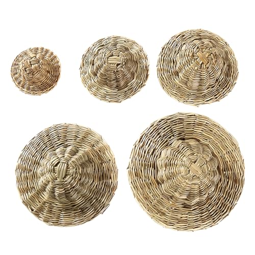 SHINEOFI 5 Stück Teiliges Set Mini Handgefertigte Strohhüte für Diy Dekoration Requisiten für Fotografie und Bastelprojekte für Puppen und Kreative Kunstwerke SHINEOFI 5 Stück Teiliges Set Mini Handgefertigte Strohhüte für Diy Dekoration Requisiten für Fotografie und Bastelprojekte für Puppen und Kreative Kunstwerke von SHINEOFI