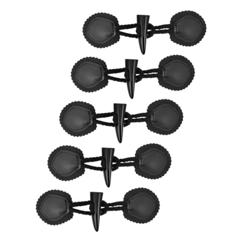 SHINEOFI 5 Stück Teiliges Set Resin Knebelknöpfe Hornoptik für Mäntel und Jacken Diagonale Anordnung für Sicheren Verschluss Vielseitig Einsetzbar Langlebig und Formstabil Schwarzes SHINEOFI 5 Stück Teiliges Set Resin Knebelknöpfe Hornoptik für Mäntel und Jacken Diagonale Anordnung für Sicheren Verschluss Vielseitig Einsetzbar Langlebig und Formstabil Schwarzes von SHINEOFI