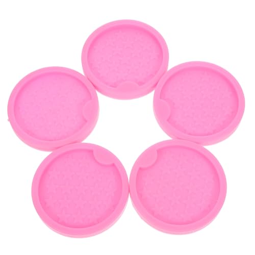 SHINEOFI 5 Stück Teiliges Silikon Untersetzer Epoxidharz Gießen Flexible Wiederverwendbare Formen mit Glatter Oberfläche Einfache Entnahme für DIY Resin Kunstwerke und Dekorative SHINEOFI 5 Stück Teiliges Silikon Untersetzer Epoxidharz Gießen Flexible Wiederverwendbare Formen mit Glatter Oberfläche Einfache Entnahme für DIY Resin Kunstwerke und Dekorative von SHINEOFI