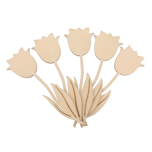 SHINEOFI 5 Stück Teiliges Unbehandelte Holzblumen zum Bemalen Glatte Holzscheiben für Diy und Graffiti Projekte Natürliche Holzstücke mit Feinem Duft Kreative Bastelgeschenke für Lehrer und von SHINEOFI