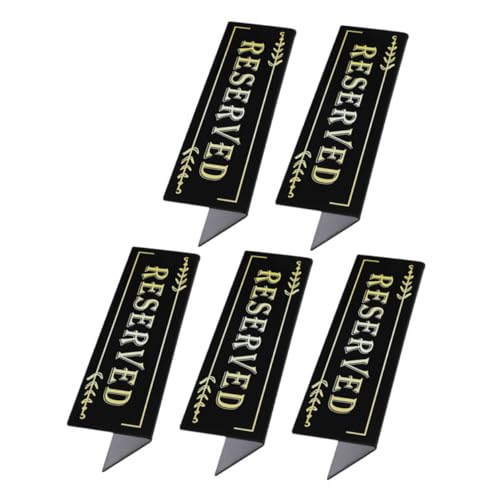 SHINEOFI 5 Stück Teiliges V Förmiges Doppel Acryl Schild Reserviert Tischzeichen für Hochzeiten Restaurants und Veranstaltungen Elegant und Stabil für Gästetische von SHINEOFI