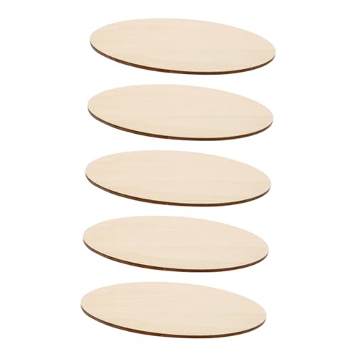 SHINEOFI 5 Stück Unbehandelte Runde Holzkreise Zum Basteln Dekorative Holzscheiben 20 Cm Durchmesser 3 Mm für Heimdekoration und Projekte von SHINEOFI
